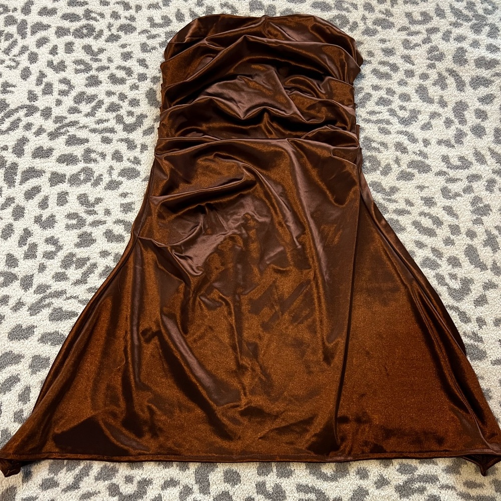 brown mini dress
